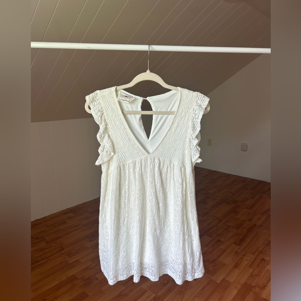 Judith March  X Dede Raad Cream Lace Romper